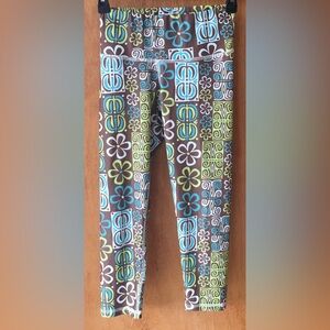 Coolies Mod Polynesian Print Surf Sport Leggings Sz S